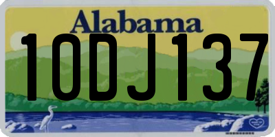 AL license plate 10DJ137