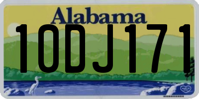 AL license plate 10DJ171
