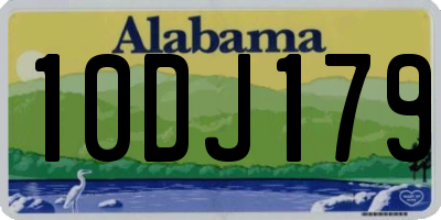 AL license plate 10DJ179