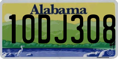 AL license plate 10DJ308