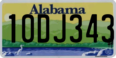 AL license plate 10DJ343