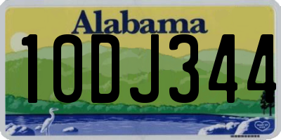 AL license plate 10DJ344