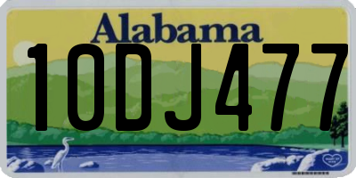 AL license plate 10DJ477