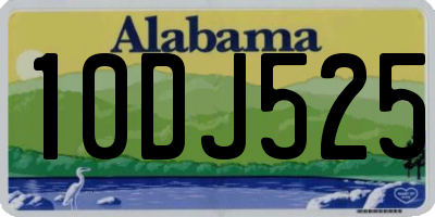 AL license plate 10DJ525