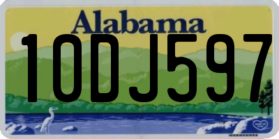 AL license plate 10DJ597
