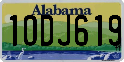 AL license plate 10DJ619