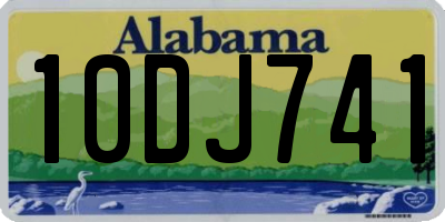 AL license plate 10DJ741