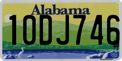 AL license plate 10DJ746