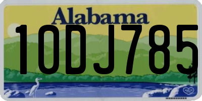 AL license plate 10DJ785