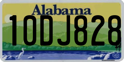 AL license plate 10DJ828