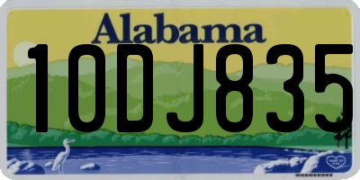 AL license plate 10DJ835