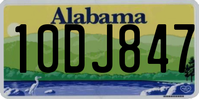 AL license plate 10DJ847