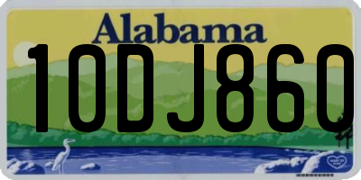 AL license plate 10DJ860