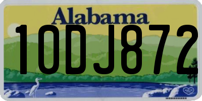 AL license plate 10DJ872
