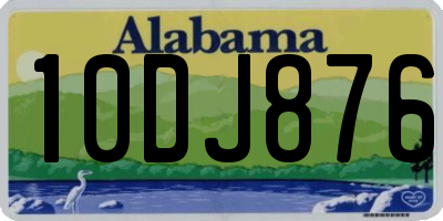 AL license plate 10DJ876