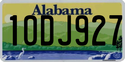 AL license plate 10DJ927