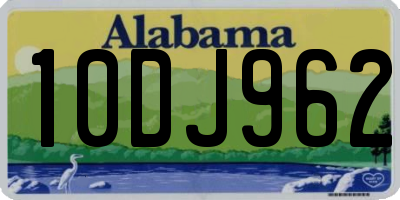 AL license plate 10DJ962