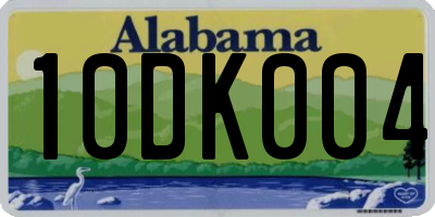 AL license plate 10DK004