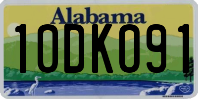 AL license plate 10DK091