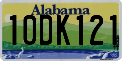 AL license plate 10DK121