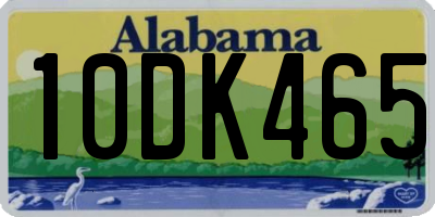 AL license plate 10DK465