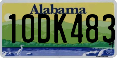 AL license plate 10DK483