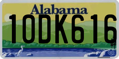AL license plate 10DK616