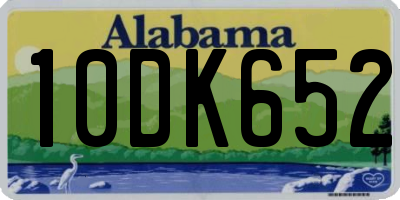 AL license plate 10DK652
