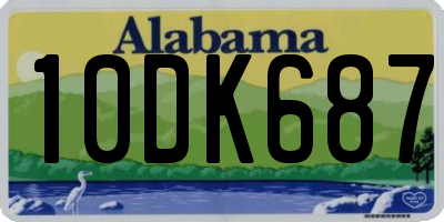 AL license plate 10DK687