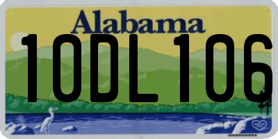 AL license plate 10DL106