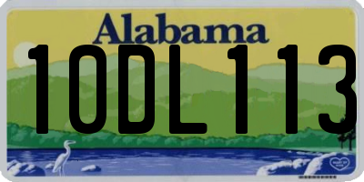 AL license plate 10DL113