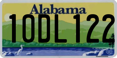 AL license plate 10DL122