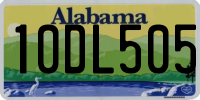 AL license plate 10DL505