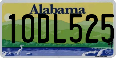 AL license plate 10DL525