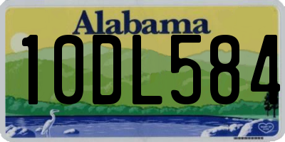 AL license plate 10DL584