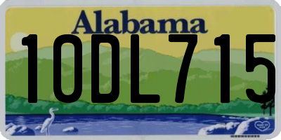AL license plate 10DL715