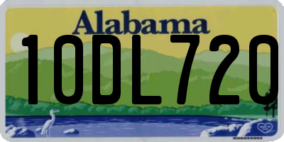 AL license plate 10DL720
