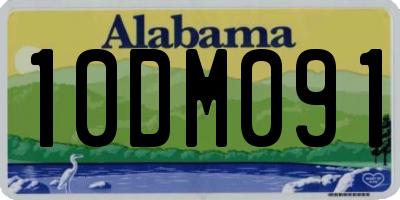 AL license plate 10DM091