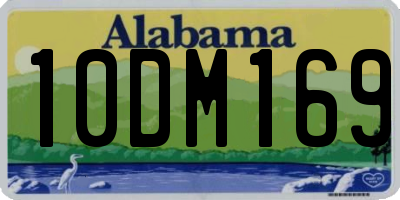 AL license plate 10DM169