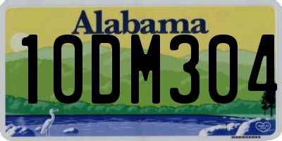 AL license plate 10DM304
