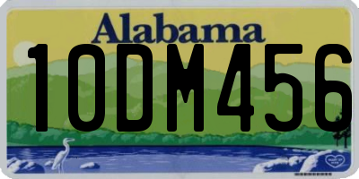AL license plate 10DM456