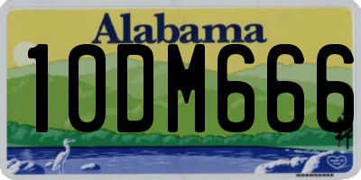 AL license plate 10DM666