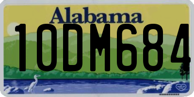 AL license plate 10DM684