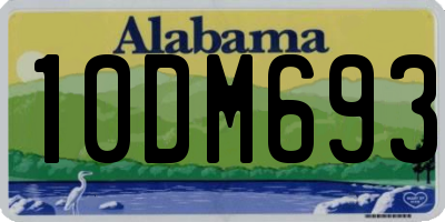 AL license plate 10DM693