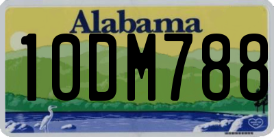 AL license plate 10DM788
