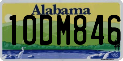 AL license plate 10DM846