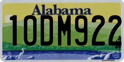 AL license plate 10DM922