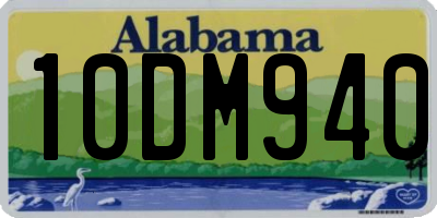 AL license plate 10DM940