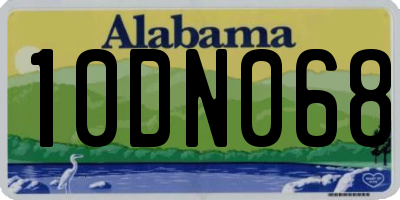 AL license plate 10DN068