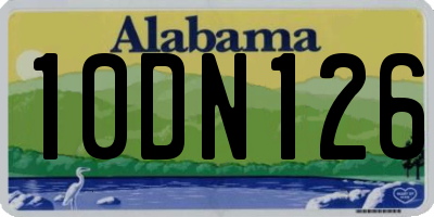 AL license plate 10DN126